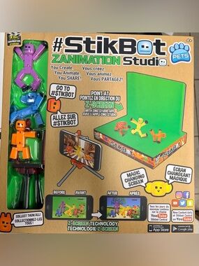 Stikbot Zanimation Studio Pets NEW Sealed Stop Motion Animation Kit